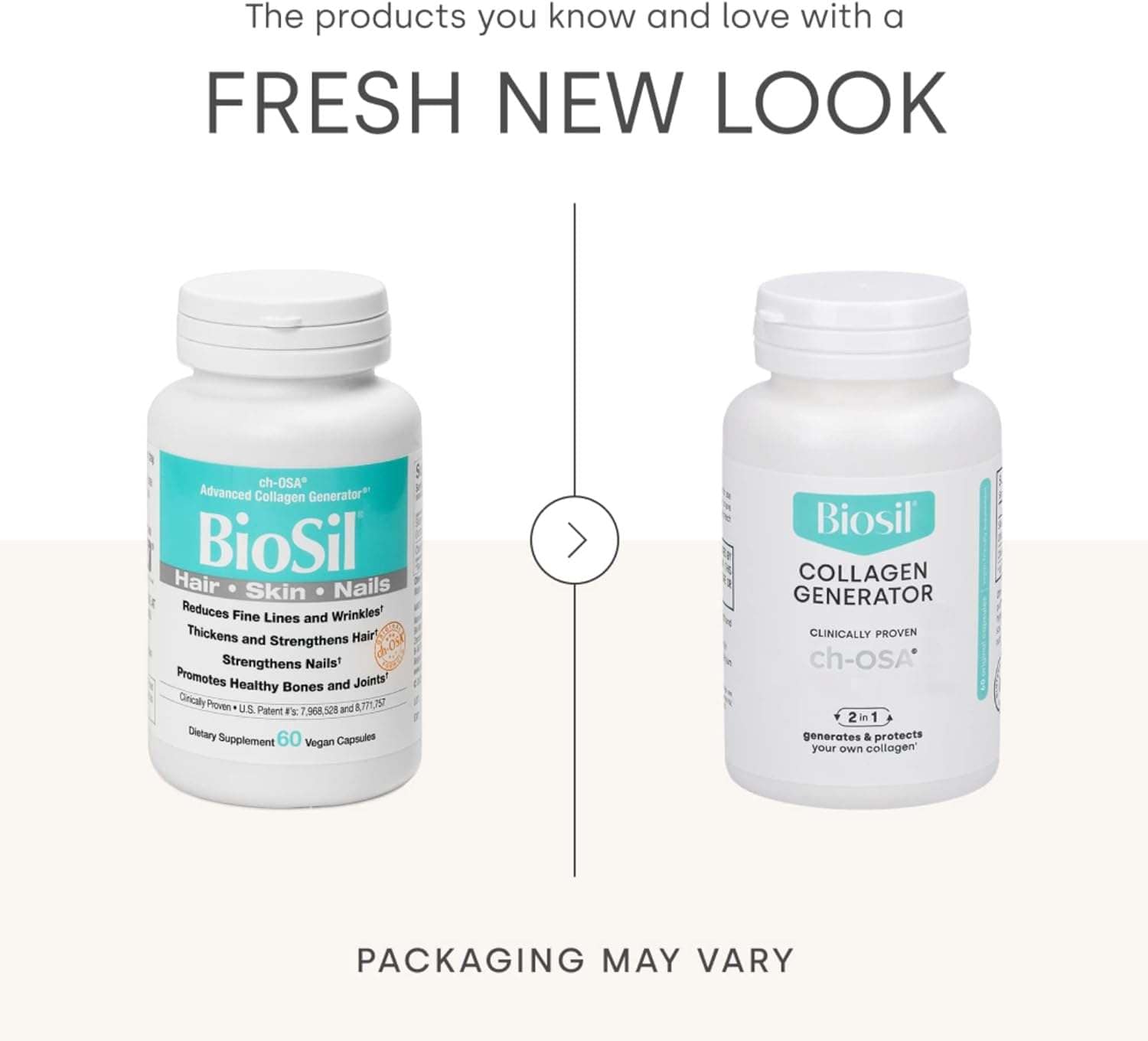 Biosil, CH-OSA (cabello, piel y uñas) 120 cápsulas vegetarianas-factores naturales