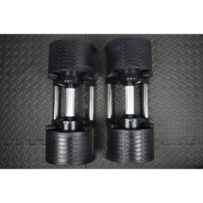 Muscleiq 32kg 4kg increment single plate style adjustable dumbbell - Welzo