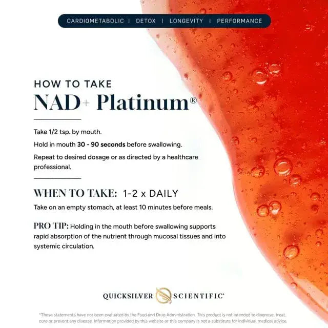 NAD + Platinum (100ml) - Quicksilver Scientific