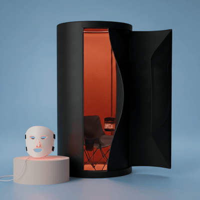 Welzo Red Light Face Mask and ThermoPod Portable Sauna Bundle
