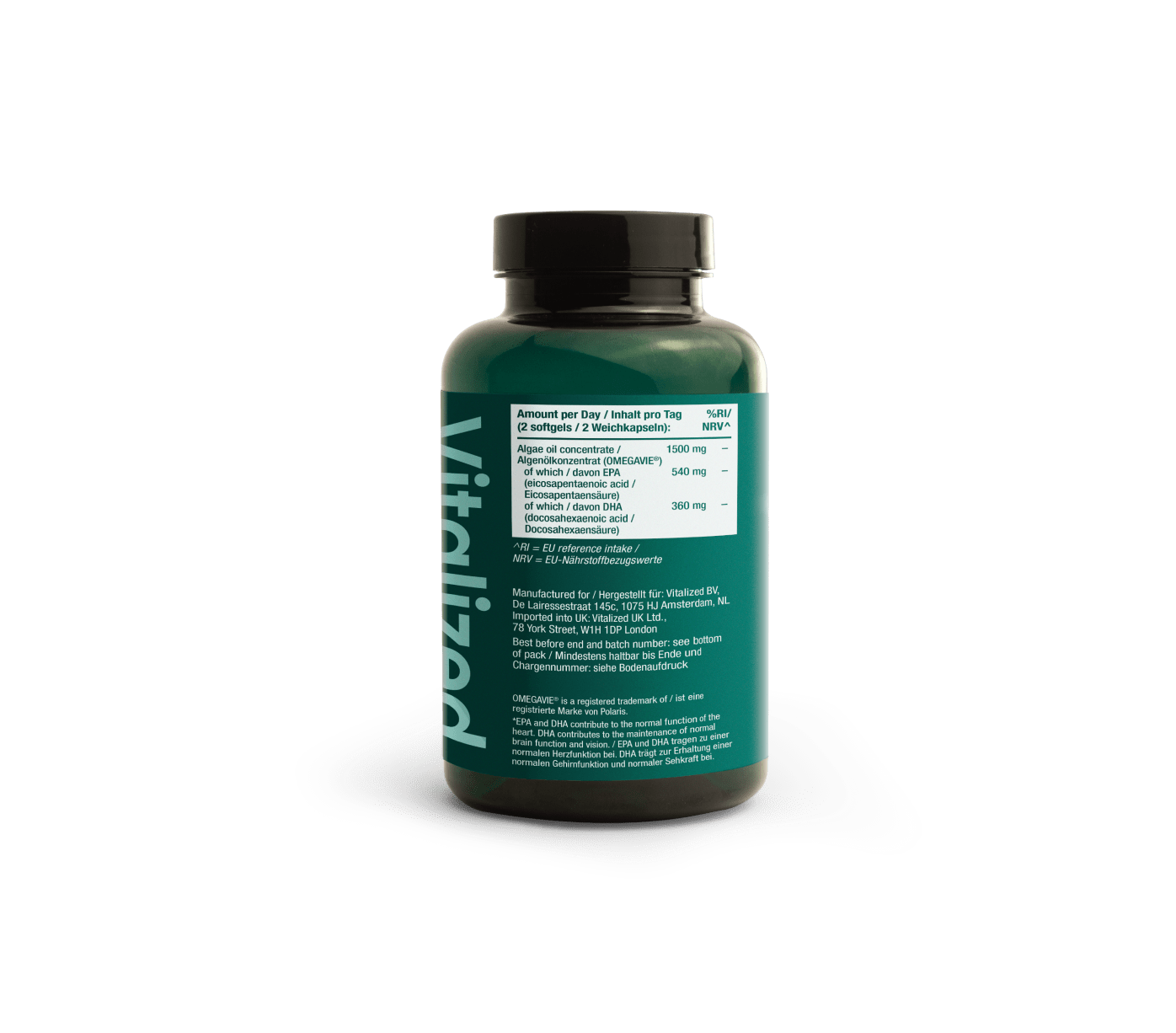 Vitalized Omega-3 Vegan, 60 softgels - Welzo