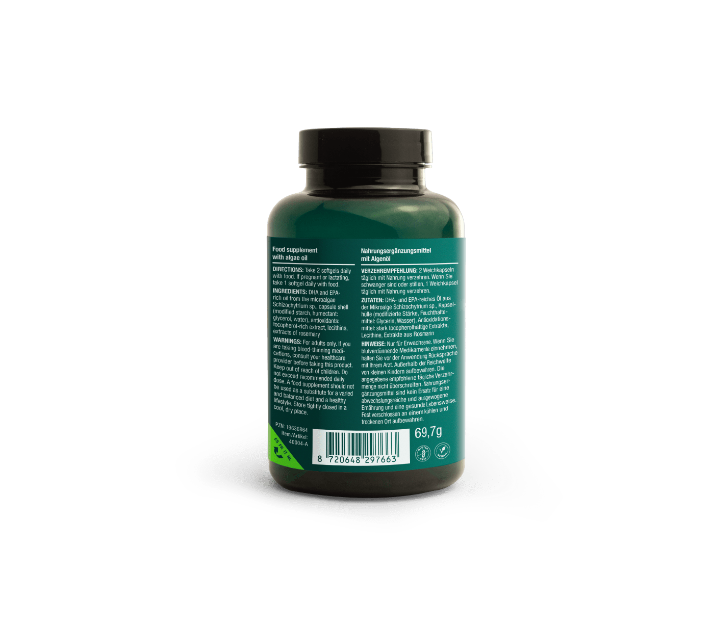 Vitalized Omega-3 Vegan, 60 softgels - Welzo