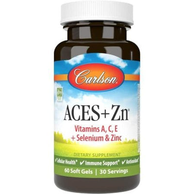 Carlson Labs ACES + Zn (Vit A, C, E + Selenium & Zinc) 60 Softgels