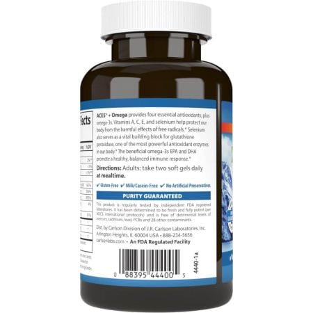 Carlson Labs ACES + Omega (Vit A, C, E + Selenium) 60 Softgels
