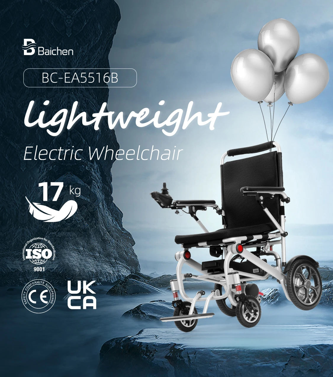Welzo TrailFlex Duo klappbarer Offroad-Elektrorollstuhl