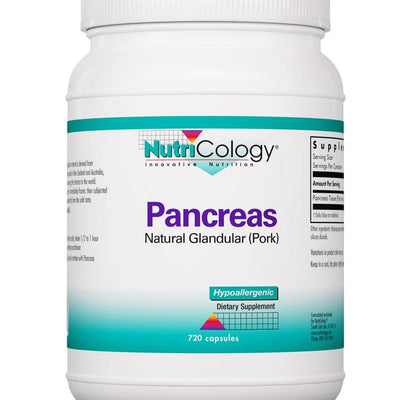 Pancreas, Natural Glandular Pork - 720 caps - Nutricology / Allergy Research Group