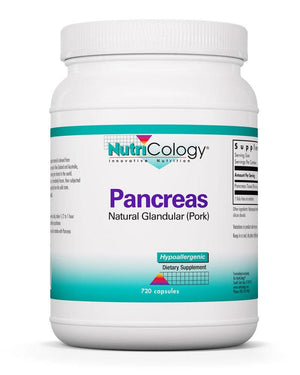 Pancreas, Natural Glandular Pork - 720 caps - Nutricology / Allergy Research Group
