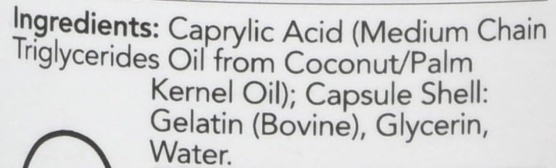 NOW Foods Caprylic Acid, 600mg - 100 softgels