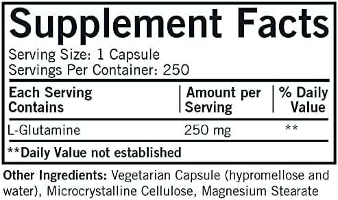 L -glutamina (hipoalergiczna) 250 mg, 250 kapsułek - Kirkman Laboratories