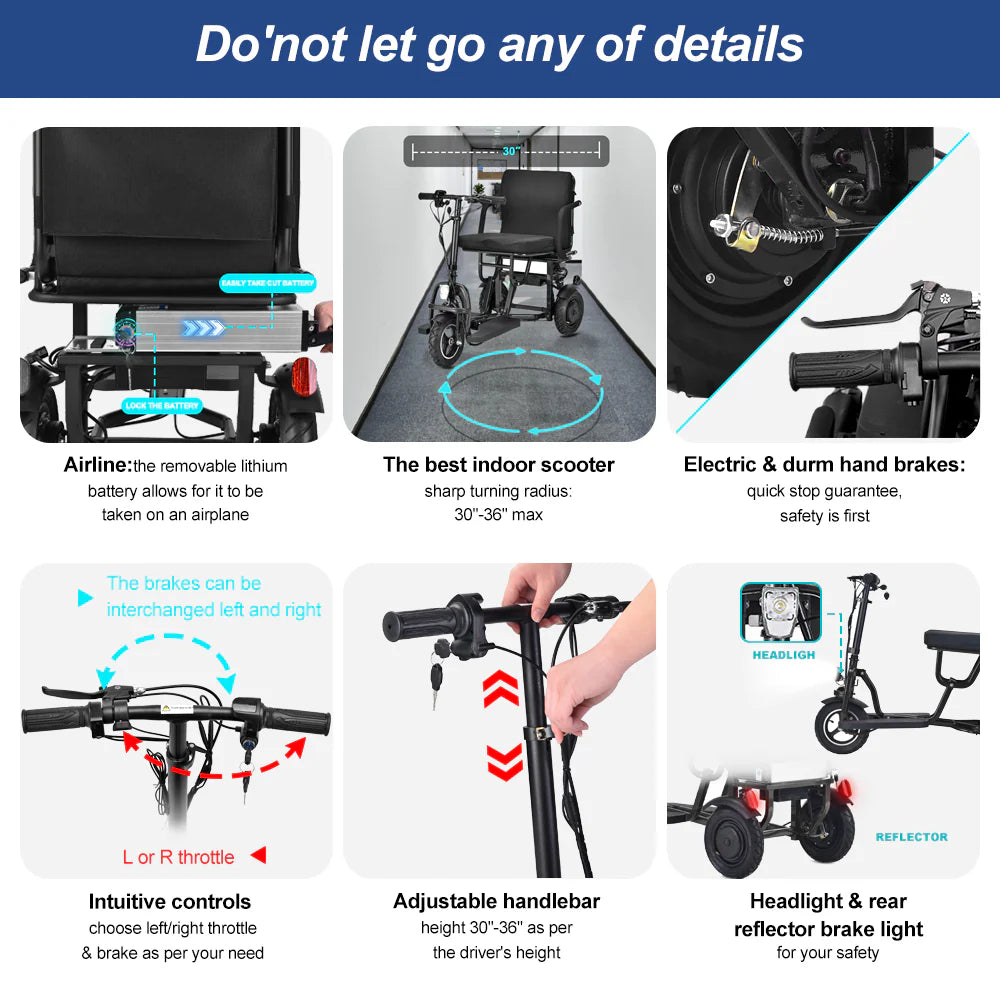 Scooter per disabili pieghevole Welzo MobiGlide Pro (copia)