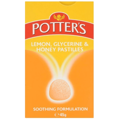 Potters Pastilles Lemon, Glycerine & Honey 45g - welzo