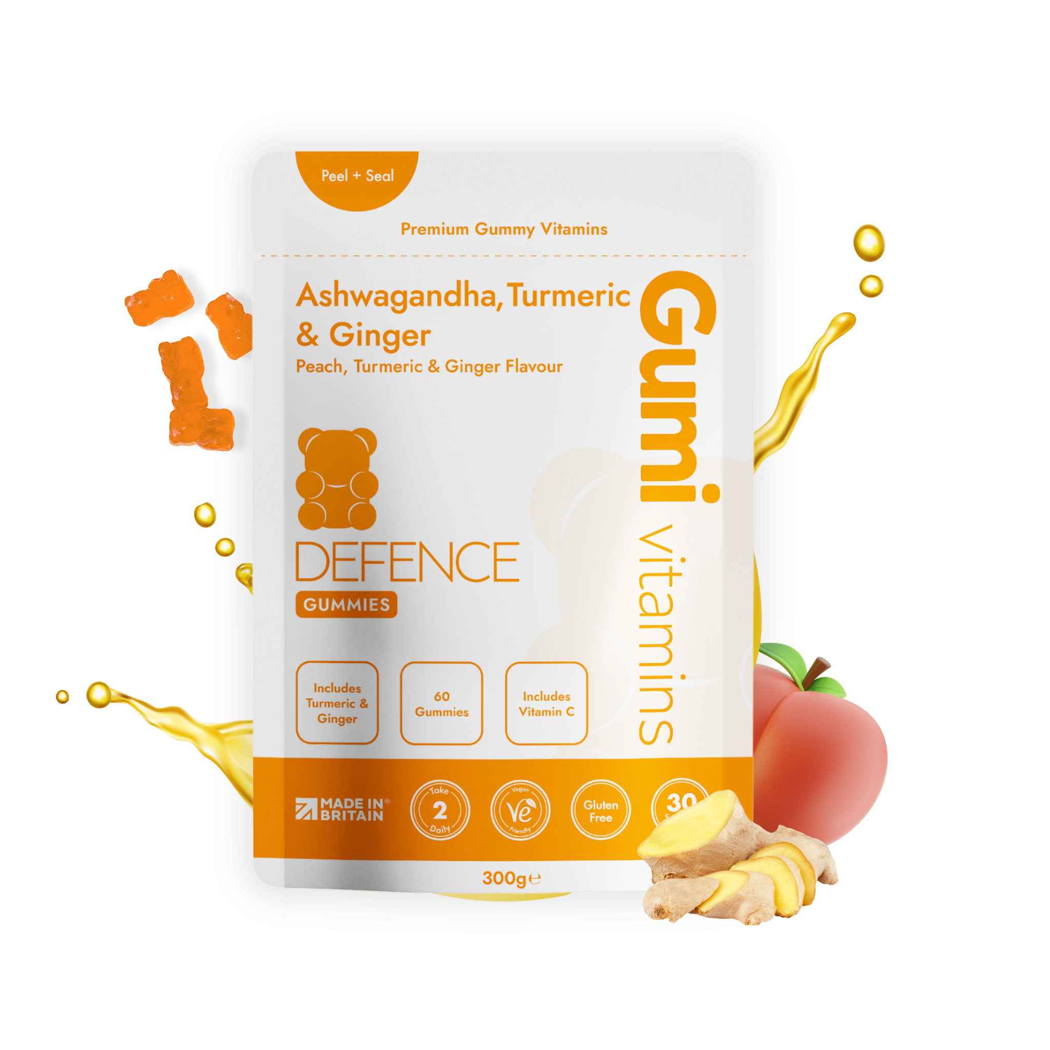 Gumi Vitamins Defence - Ashwagandha, Turmeric & Ginger - Welzo