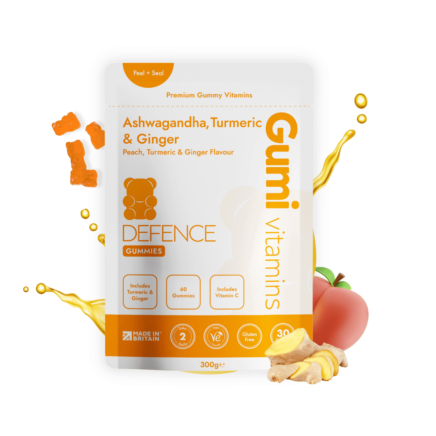 Gumi Vitamins Defence - Ashwagandha, Turmeric & Ginger - Welzo