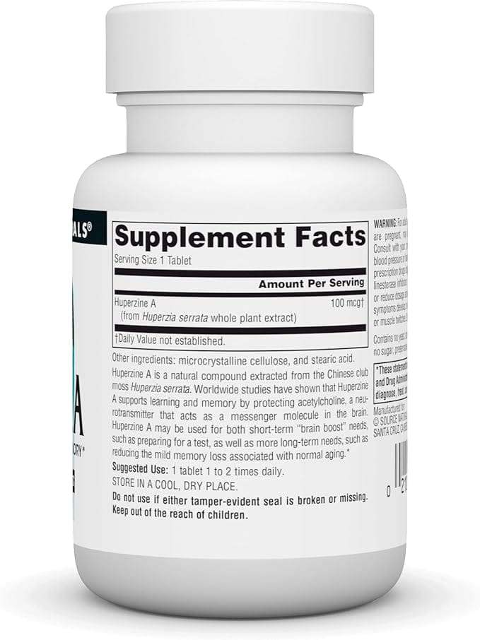 Huperzine A, 100 mcg, 120 δισκία - Source Naturals