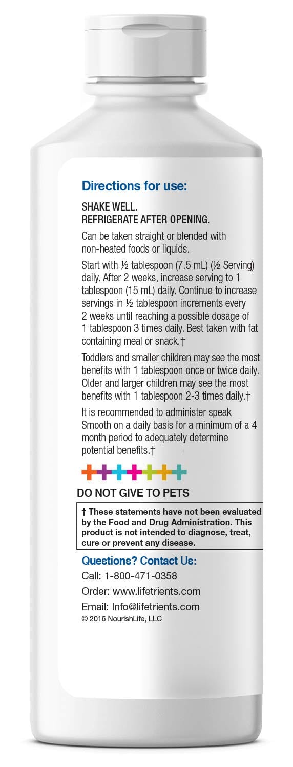 Parler + D Smooth Omega 3 Supplément 450 ml - Nourrish Life