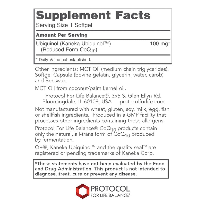 Ubiquinol 100mg 60 geles - Protocolo para el equilibrio de la vida