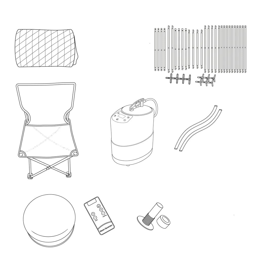 Portable Full Body Steam Sauna – 2000W, 4.2L Capacity