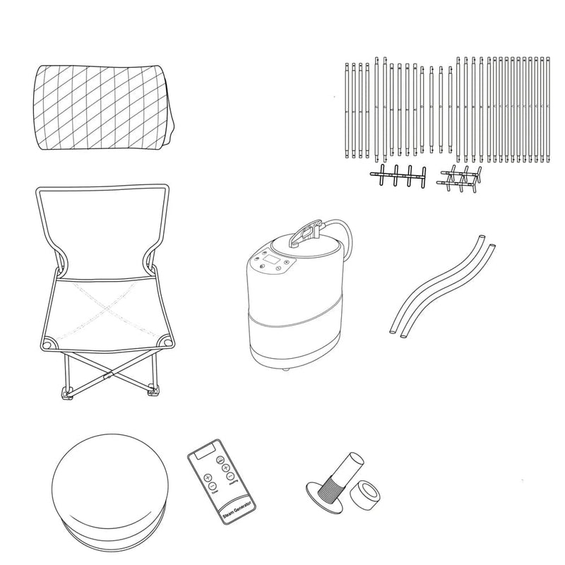 Portable Full Body Steam Sauna - 2000W, 4.2L Capaciteit