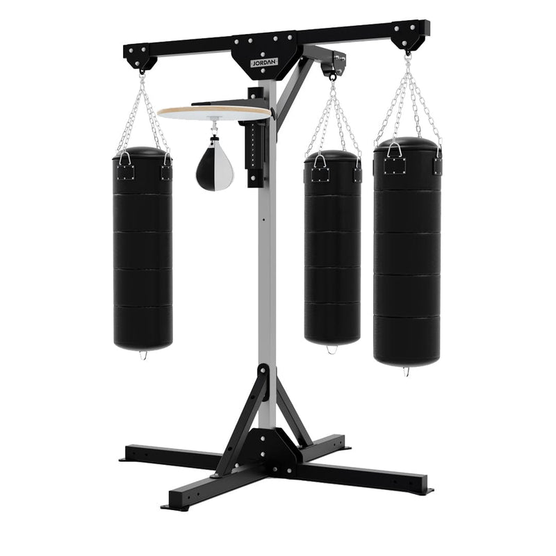 JORDAN Ultimate 4 station boxing frame - 3 bag arms and speedball platform (punchbags not included) - Welzo