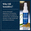Aceite de magnesio 4 oz spray - Sensible - Minerales antiguos (con Alantoin, manzanilla orgánica y aloe vera orgánico)