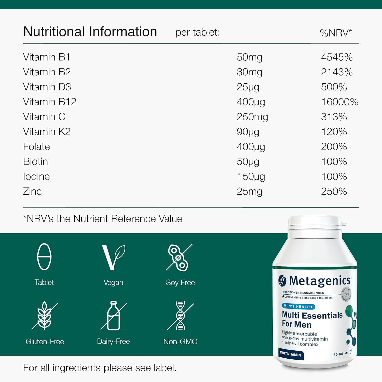 Мъжки много основни неща - 30 таблетки - Nutri Advanced