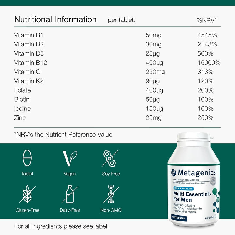 Men's Multi Essentials - 30 Tablets - Metagenics