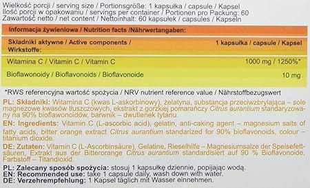 Allnutrition Vitamina C con bioflavonoidi, 1000 mg