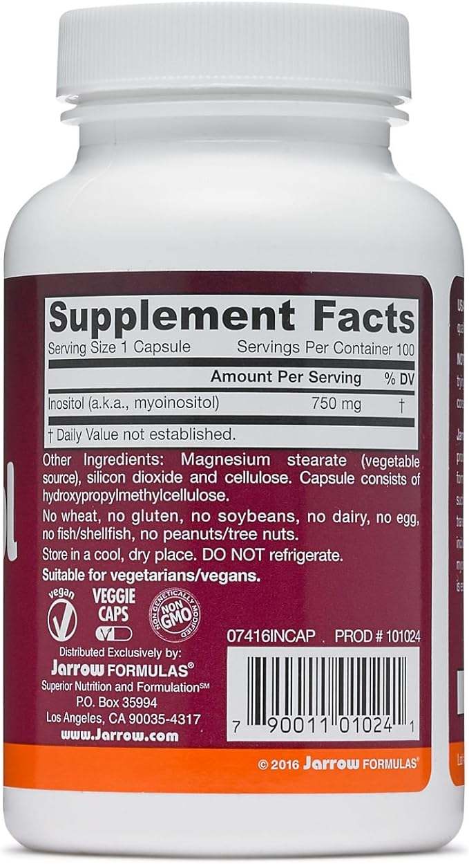 Inositolo 750mg, 100 capsule - Formule Jarrow
