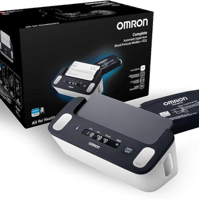 OMRON Complete 2-in-1 Upper Arm Blood Pressure Monitor & ECG Machine - AFib Detection, Bluetooth App Sync, Clinically Validated, Free 1-Year Premium App Access