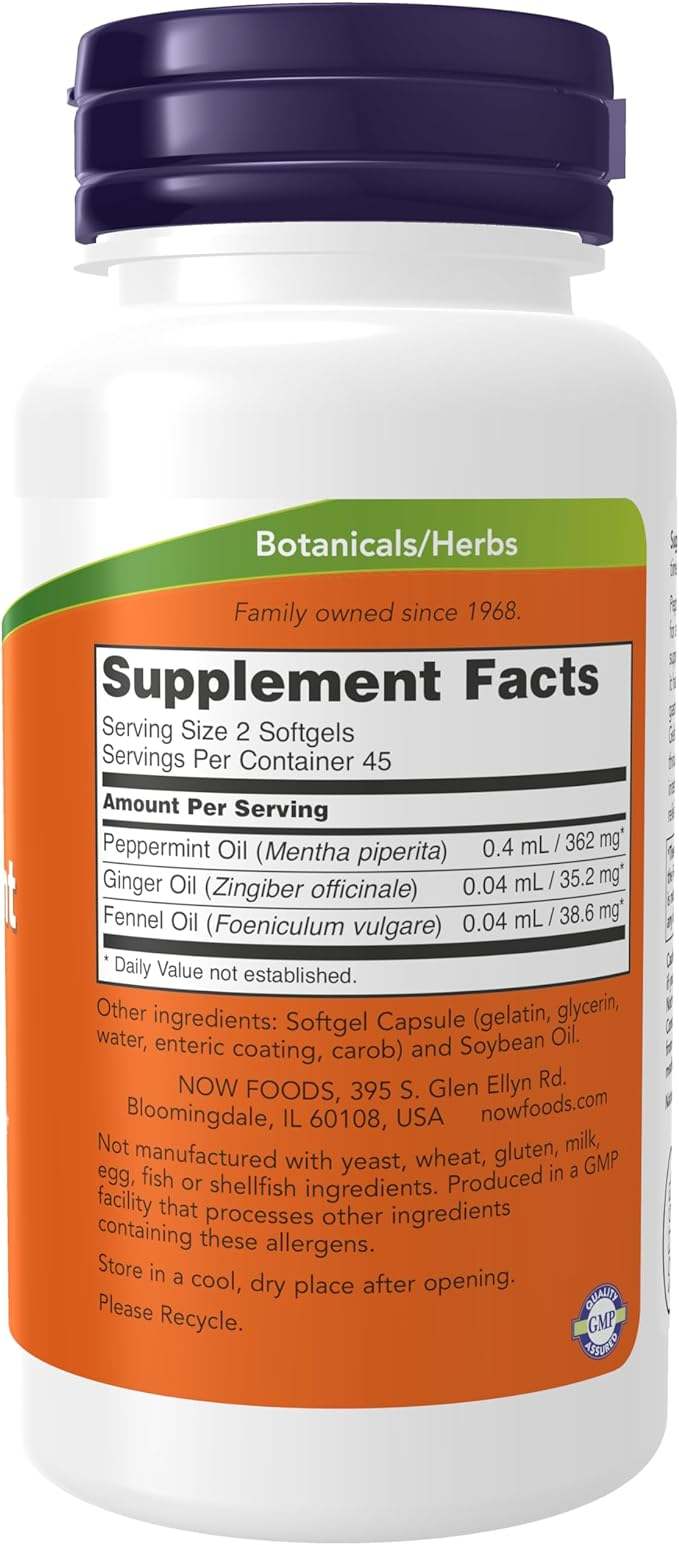 Geles de menta 90 Softgels - ahora alimentos