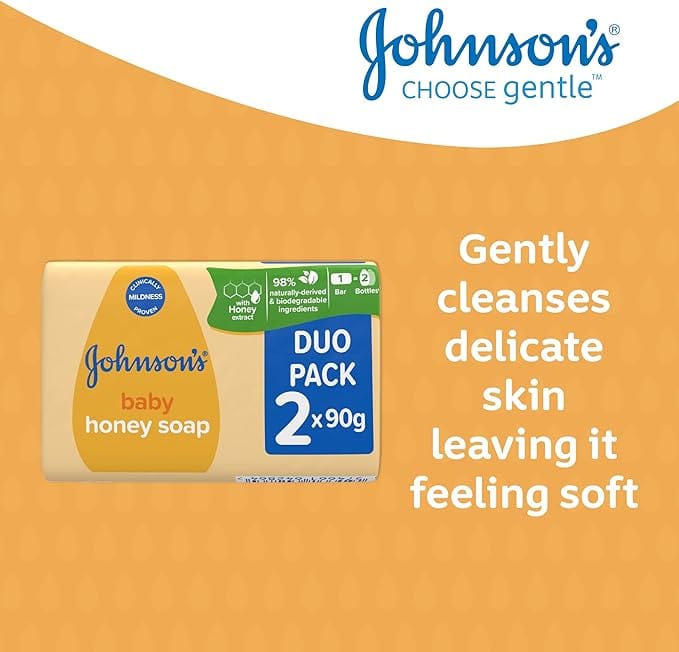 Johnsons Baby Honey Soap 90g Pack of 2