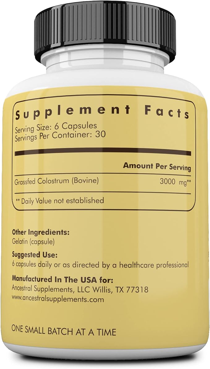 Grass Fed Colostrum, 180 capsules - Ancestral Supplements