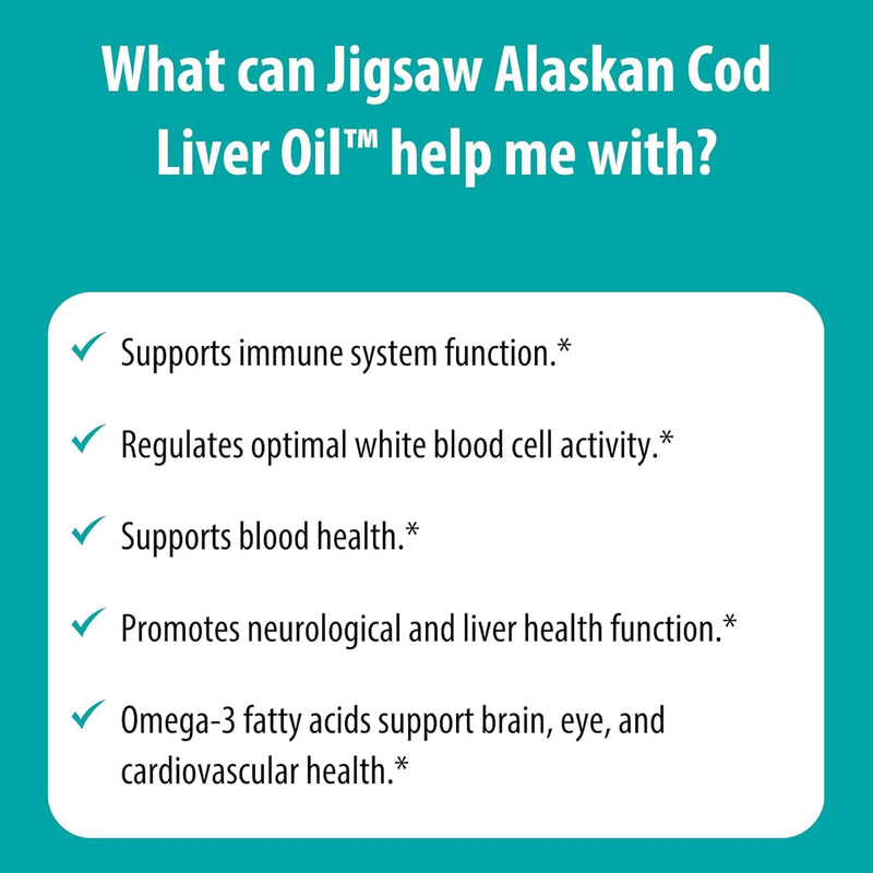 Alaskan Cod Liver Oil (CLO) - 180 softgels - Jigsaw Health