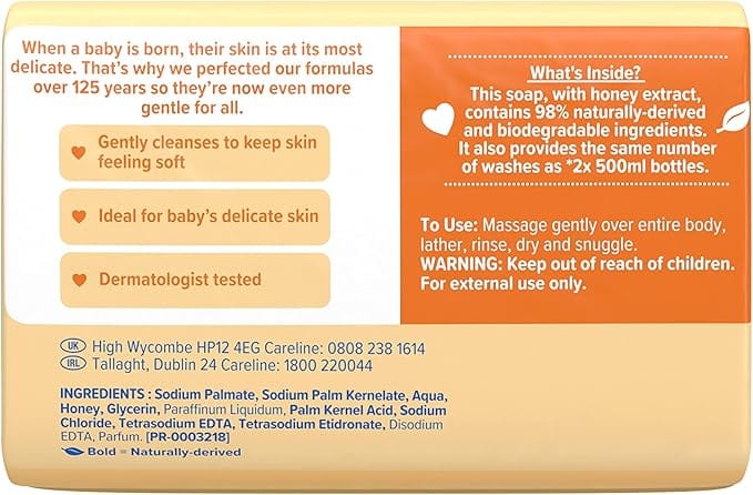 Johnsons Baby Honey Soap 90g Pack of 2