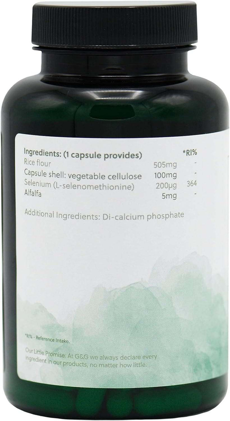 Sélénium 200UG 120 Capsules - G&G Vitamines