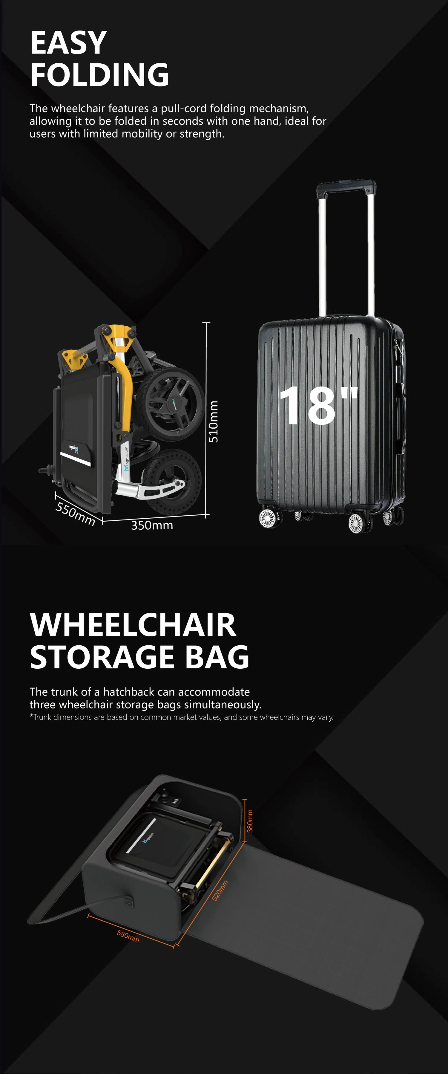 MagnesiumAir Lightweight Folding Mobility Electric Scooter (12 KG)