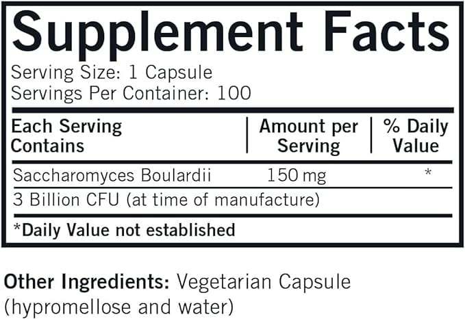 Saccharomyces Boulardii, 100 kapsułek - Kirkman Laboratories