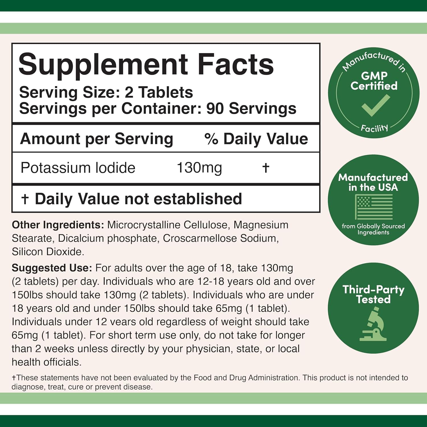 Doppelholz Kaliumiodid - 180 x 65 mg Tabletten