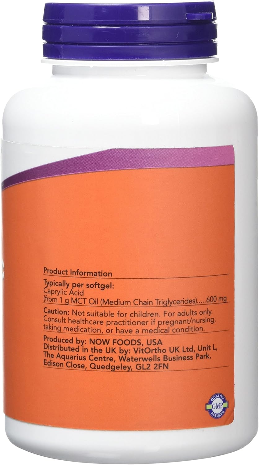 NOW Foods Caprylic Acid, 600mg - 100 softgels