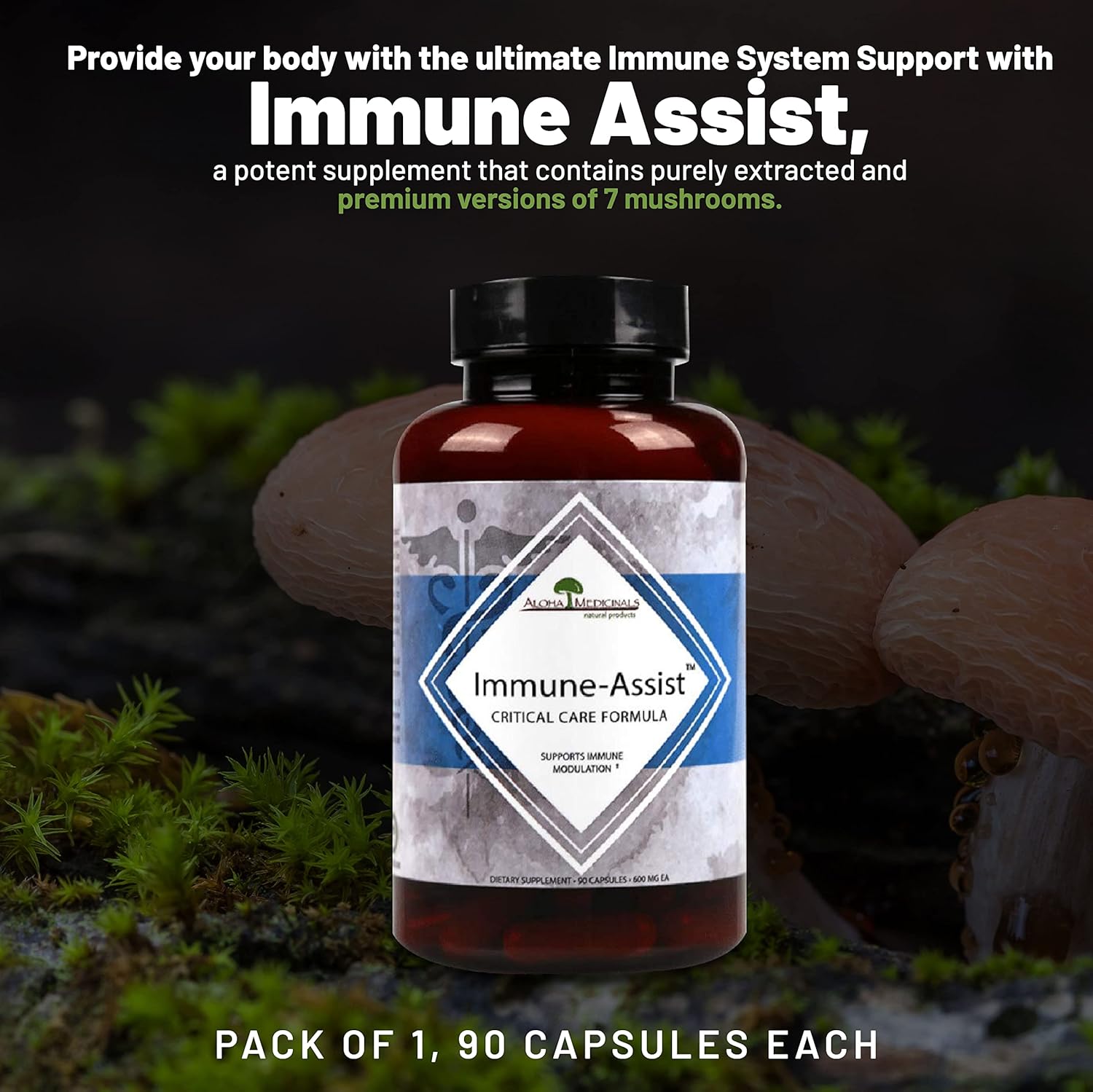 Immune Assist (Critical care formula) 600mg, 90 capsules - Aloha