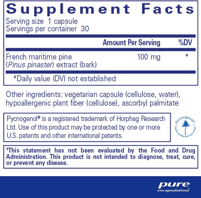 Pycnogenol 100mg 30 kapica - čiste kapsulacije