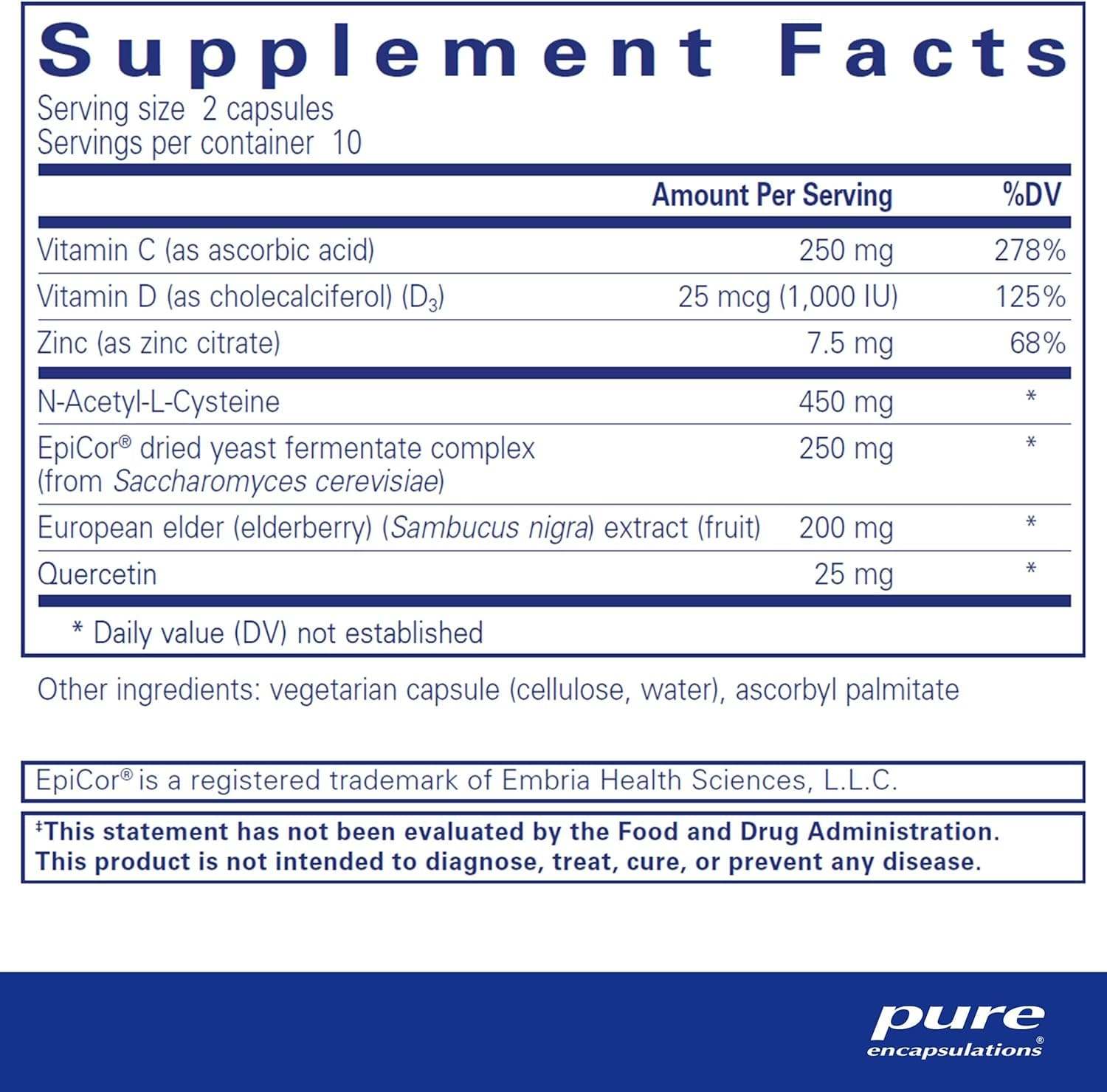 PureDefense, Immune support, 30 caps - Pure Encapsulations