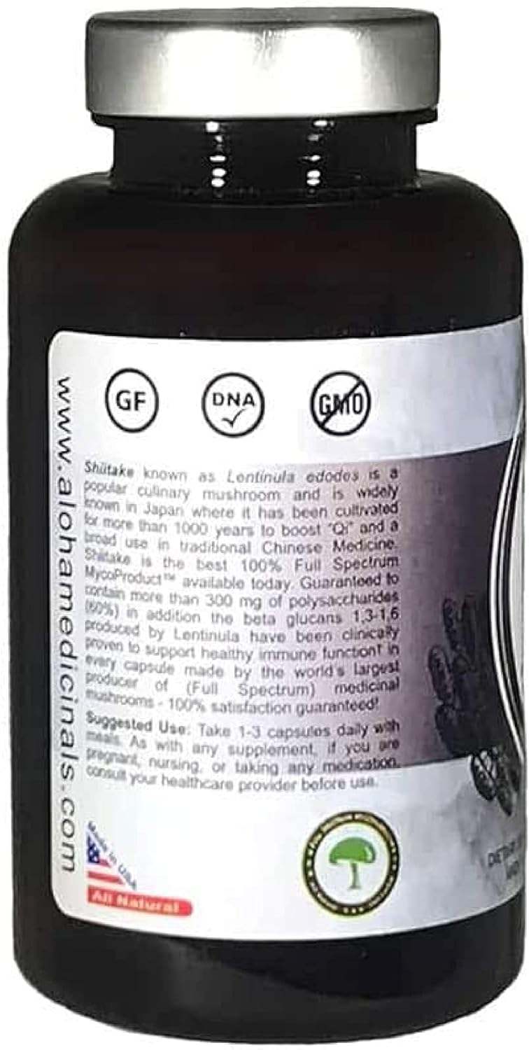 Pure Shiitake, 500 mg - 90 tobolek - Aloha Medicinals