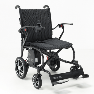 Aerocarbon Ultra ελαφρύ πτυσσόμενο PowerChair-Πλαίσιο από ίνες άνθρακα και φιλική προς την αεροπορική εταιρεία μπαταρία