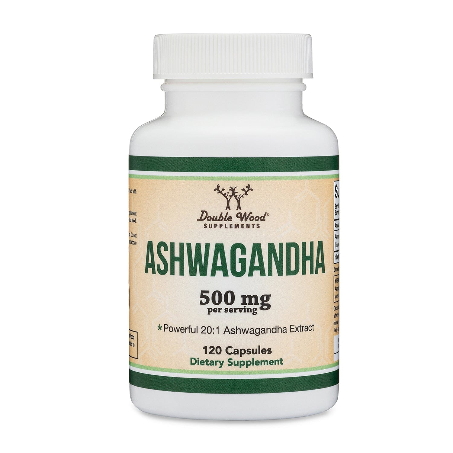 Double Wood Ashwagandha - 240 x 500 mg capsules - Welzo