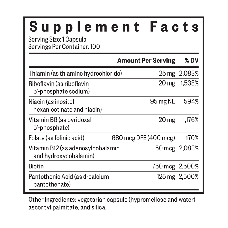 B Complex MF (100 Vegetarian Capsules) - Seeking Health