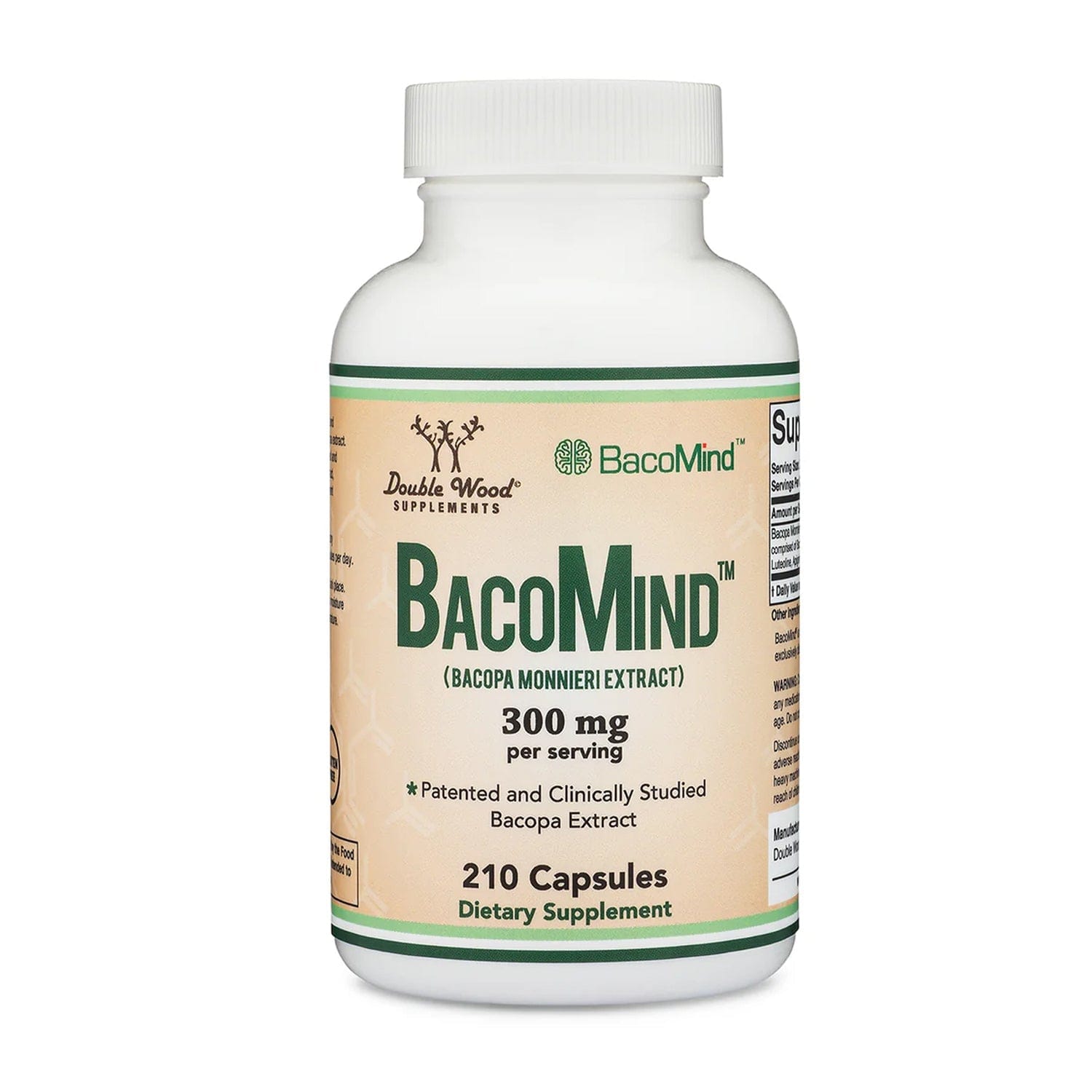 Double Wood Bacomind Bacopa Extract - 210 x 150 mg capsules - Welzo