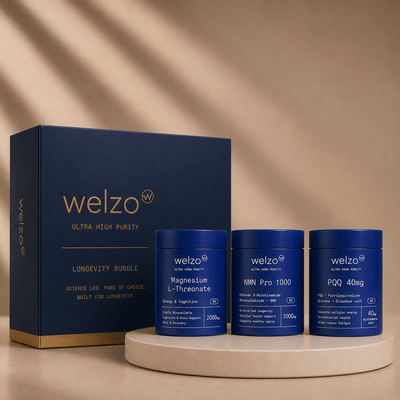 Welzo Ultra Purity Nootropic Stack — Magnesium L-Threonate + NMN + PQQ