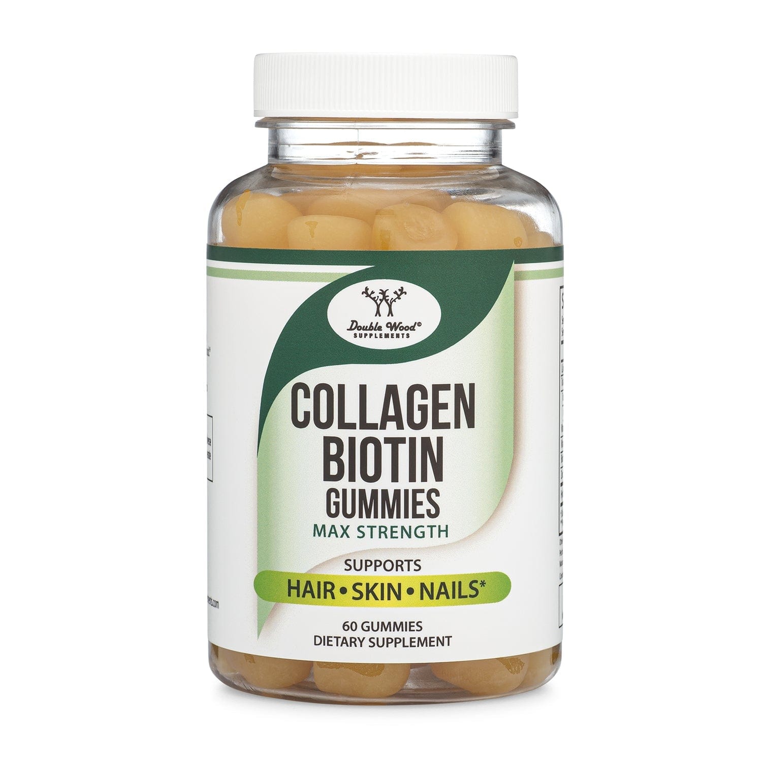Double Wood Collagen Biotin Gummies - 60 x 100 mg gummies - Welzo