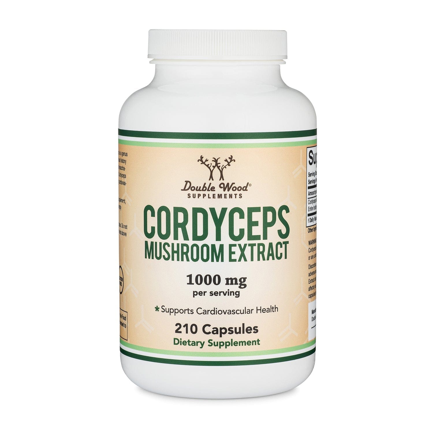 Double Wood Cordyceps Mushroom - 210 x 500 mg capsules - Welzo